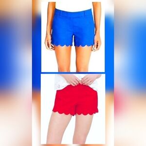 Bundle of Two Pairs J. Crew Scalloped Shorts, Size 4
